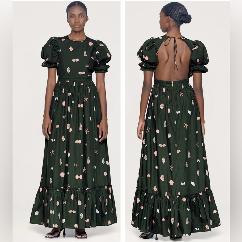 NEW | AGUA BY AGUA BENDITA AMAPOLA CARACOLA MAXI DRESS $910 Sz: XL